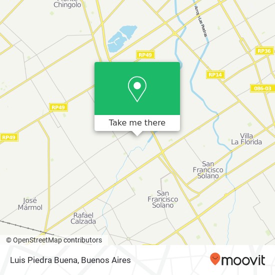 Luis Piedra Buena map