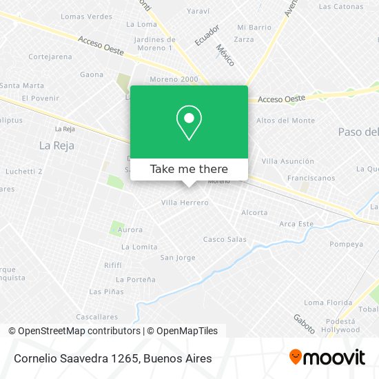Cornelio Saavedra 1265 map