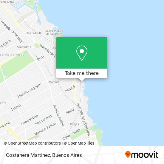 Costanera Martinez map
