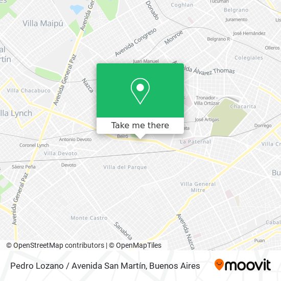 Pedro Lozano / Avenida San Martín map