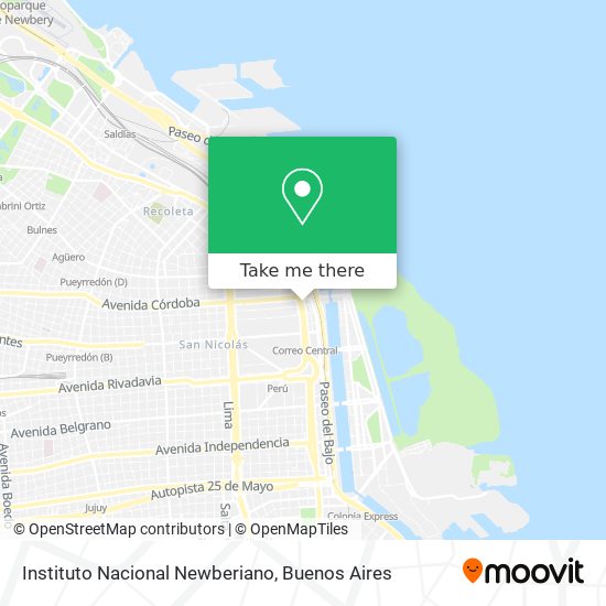 Mapa de Instituto Nacional Newberiano