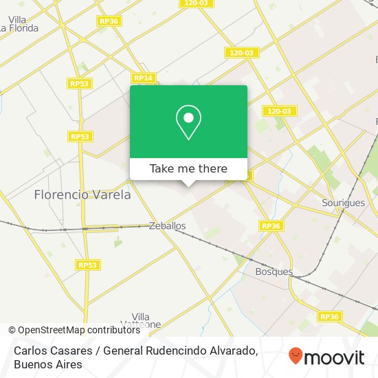 Mapa de Carlos Casares / General Rudencindo Alvarado