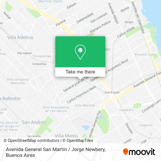 Mapa de Avenida General San Martín / Jorge Newbery
