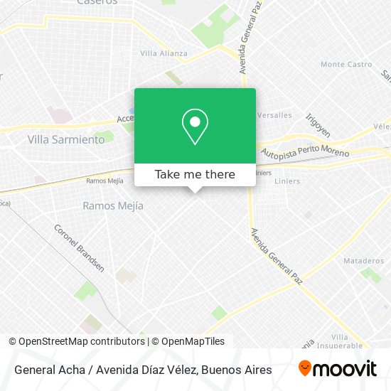 General Acha / Avenida Díaz Vélez map