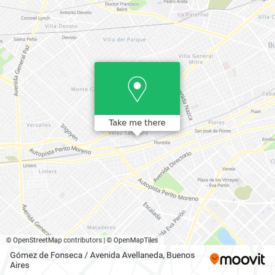 Gómez de Fonseca / Avenida Avellaneda map