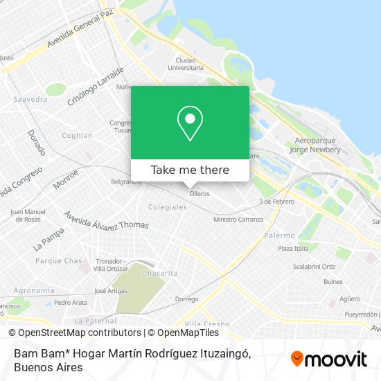 Mapa de Bam Bam* Hogar Martín Rodríguez Ituzaingó