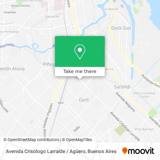 Avenida Crisólogo Larralde / Agüero map