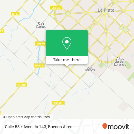 Mapa de Calle 58 / Avenida 143