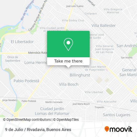 9 de Julio / Rivadavia map
