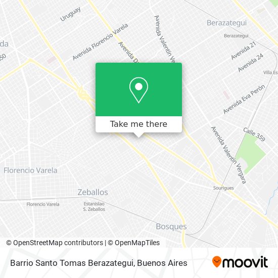 Mapa de Barrio Santo Tomas Berazategui