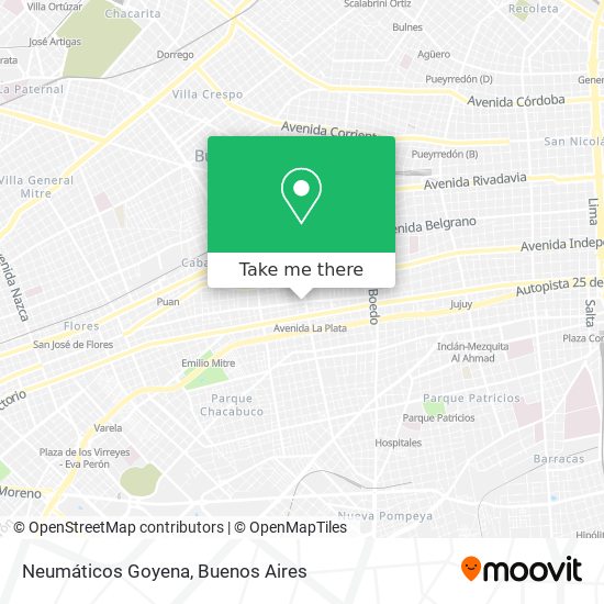 Neumáticos Goyena map