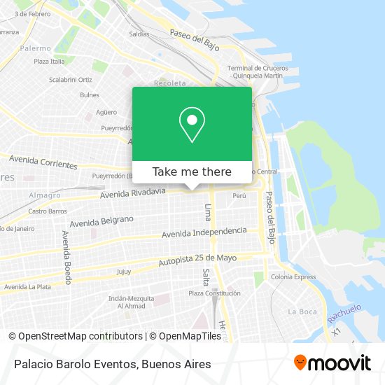 Palacio Barolo Eventos map