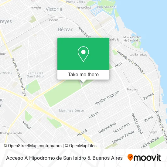 Acceso A Hipodromo de San Isidro 5 map