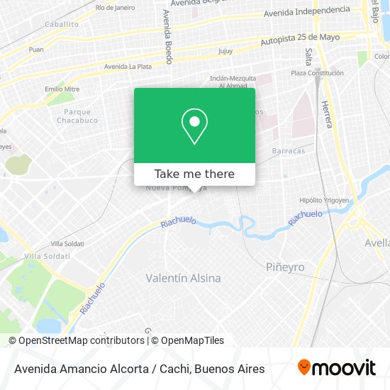 Avenida Amancio Alcorta / Cachi map
