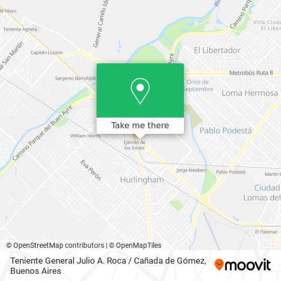 Teniente General Julio A. Roca / Cañada de Gómez map