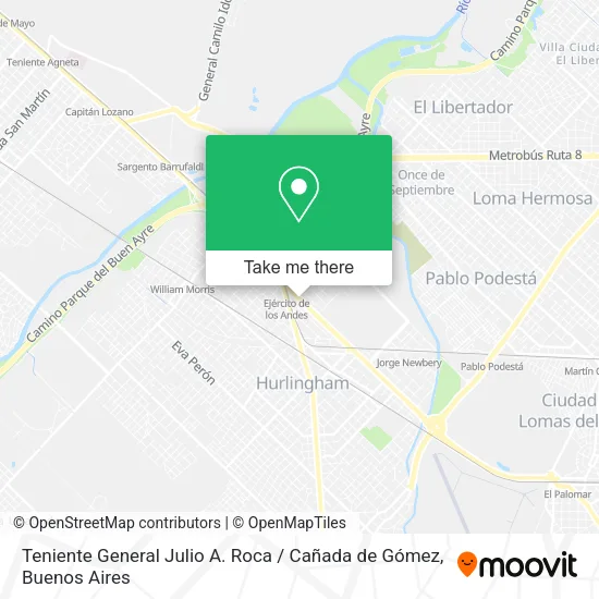 Teniente General Julio A. Roca / Cañada de Gómez map