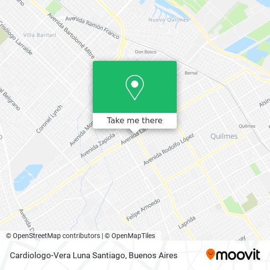 Cardiologo-Vera Luna Santiago map