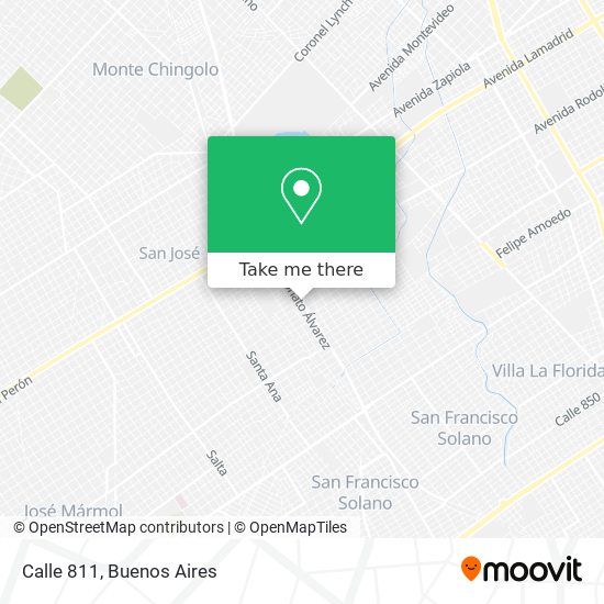 Calle 811 map