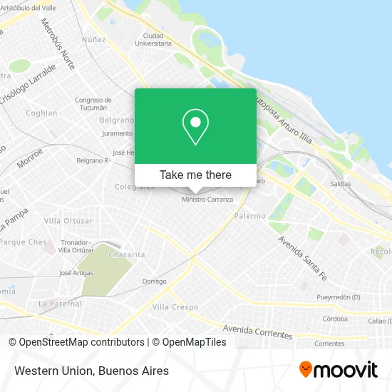 Western Union map