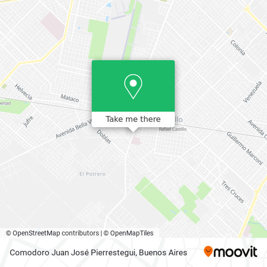 Comodoro Juan José Pierrestegui map