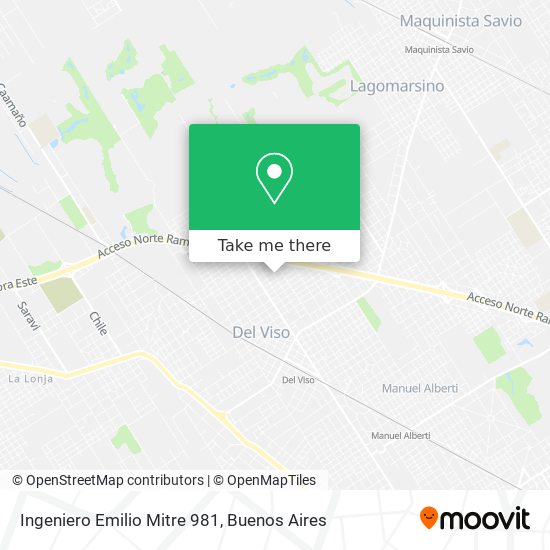 Mapa de Ingeniero Emilio Mitre 981