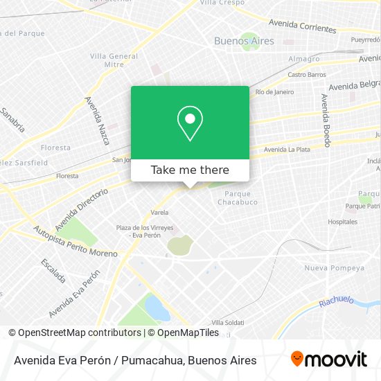 Avenida Eva Perón / Pumacahua map