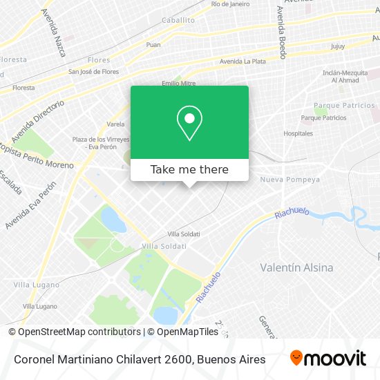 Mapa de Coronel Martiniano Chilavert 2600