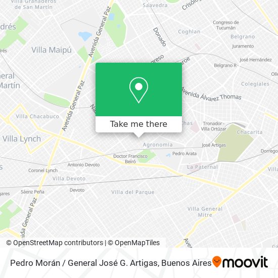 Pedro Morán / General José G. Artigas map