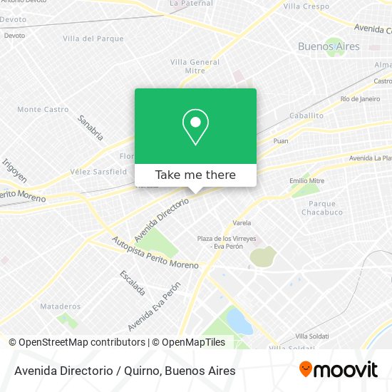 Mapa de Avenida Directorio / Quirno