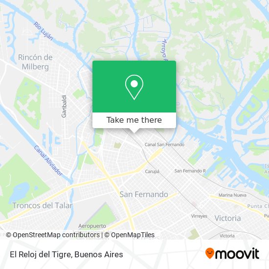 Mapa de El Reloj del Tigre