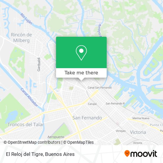 El Reloj del Tigre map