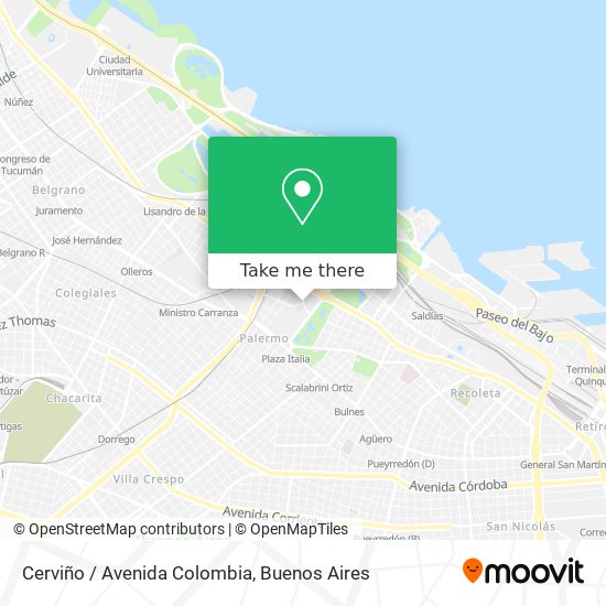 Cerviño / Avenida Colombia map
