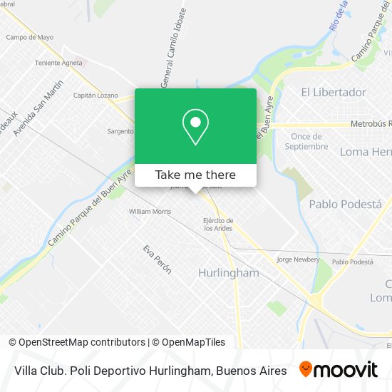 Villa Club. Poli Deportivo Hurlingham map