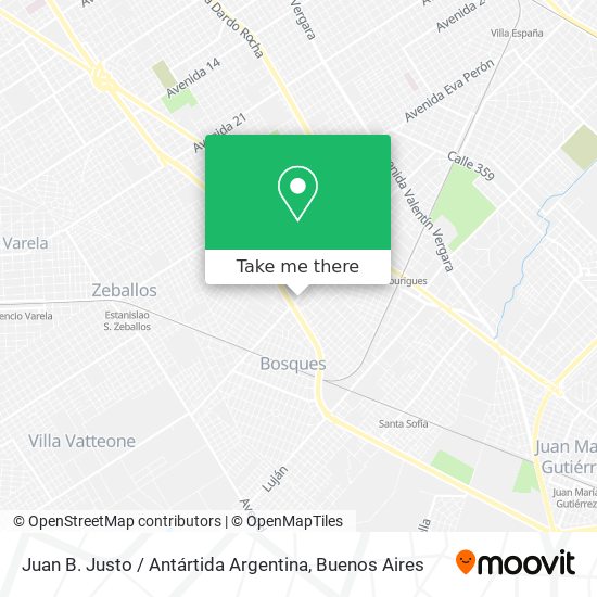 Mapa de Juan B. Justo / Antártida Argentina