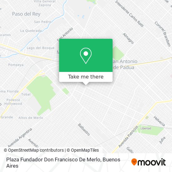 Mapa de Plaza Fundador Don Francisco De Merlo