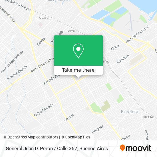 Mapa de General Juan D. Perón / Calle 367