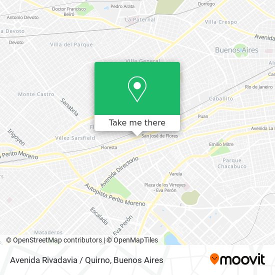 Avenida Rivadavia / Quirno map