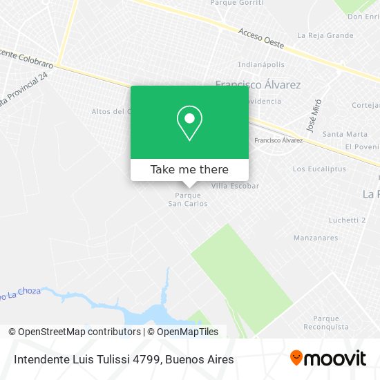 Mapa de Intendente Luis Tulissi 4799