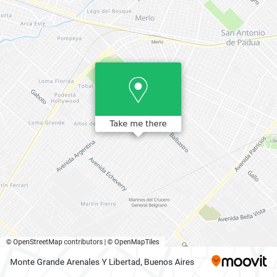 Mapa de Monte Grande Arenales Y Libertad