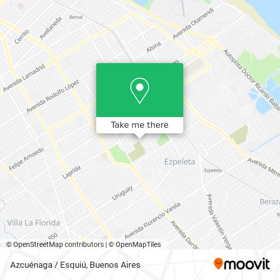 Azcuénaga / Esquiú map