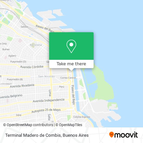 Terminal Madero de Combis map