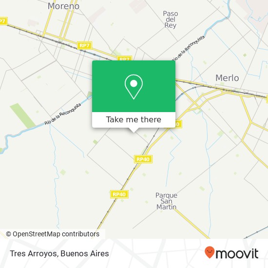 Tres Arroyos map