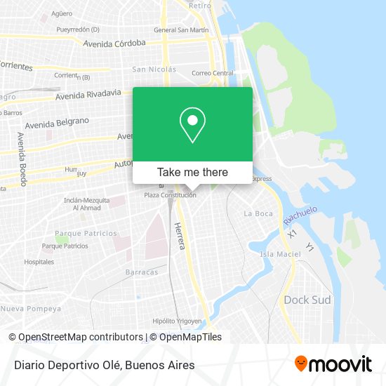 Diario Deportivo Olé map