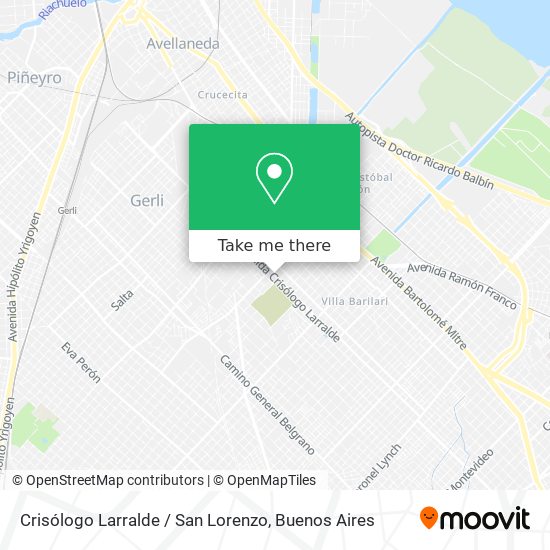 Mapa de Crisólogo Larralde / San Lorenzo