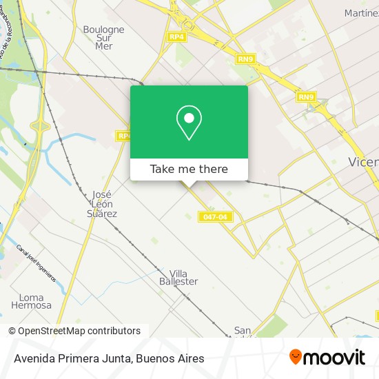 Avenida Primera Junta map