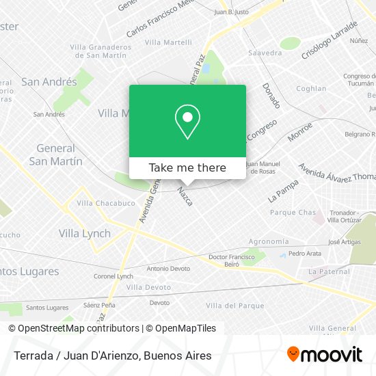 Terrada / Juan D'Arienzo map