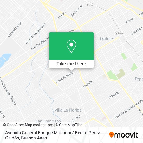 Avenida General Enrique Mosconi / Benito Pérez Galdós map