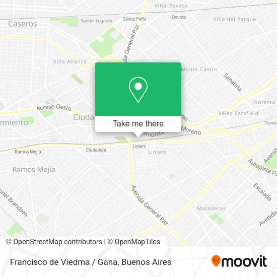 Mapa de Francisco de Viedma / Gana