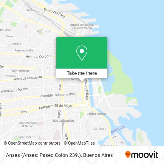 Anses (Anses: Paseo Colón 239.) map