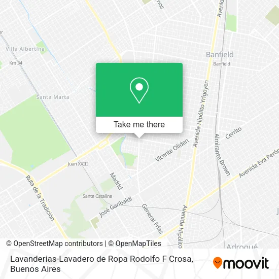 Mapa de Lavanderias-Lavadero de Ropa Rodolfo F Crosa